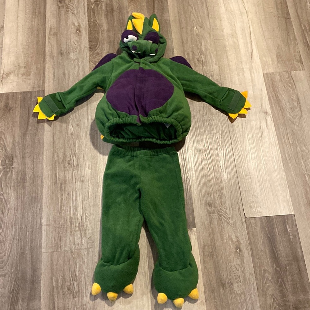 Old Navy kids green Dragon 2 pieces Halloween costume size 2-T - 3 T